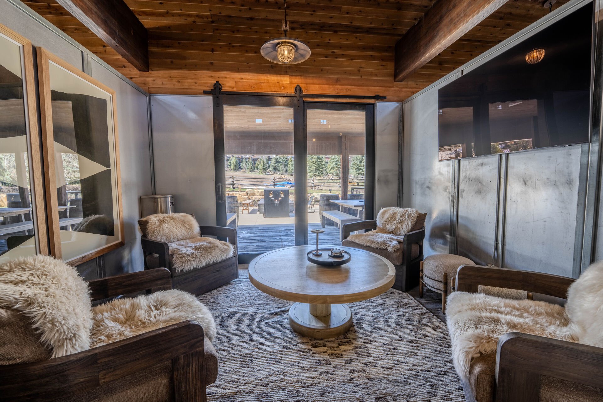 Barn - each horse stall has been transformed