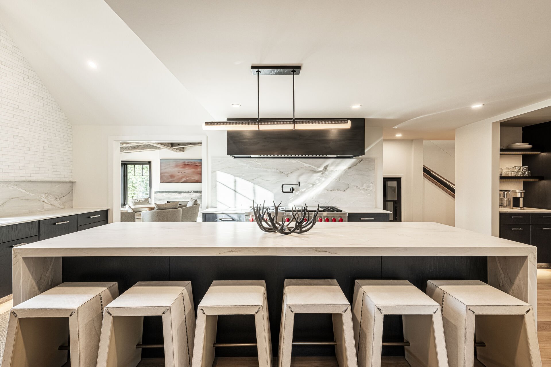 Sun Peak Manor House - Center island and bar seating