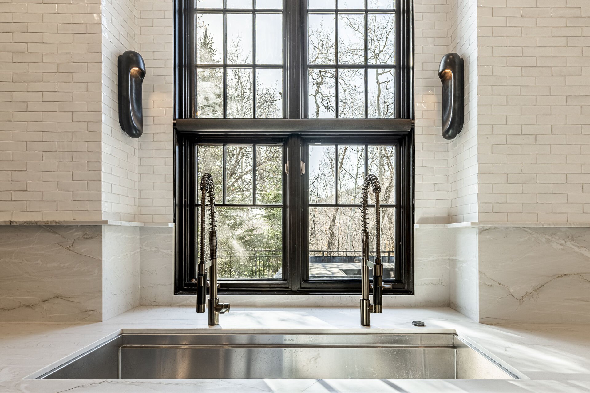 Sun Peak Manor House - Oversized sink with two faucets