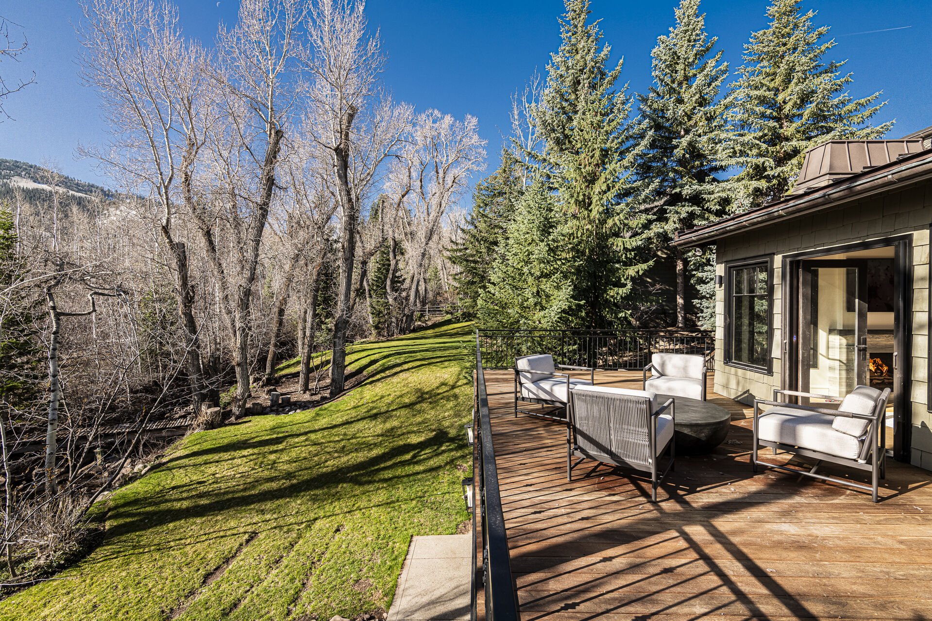 Sun Peak Manor House - Deck with peaceful views