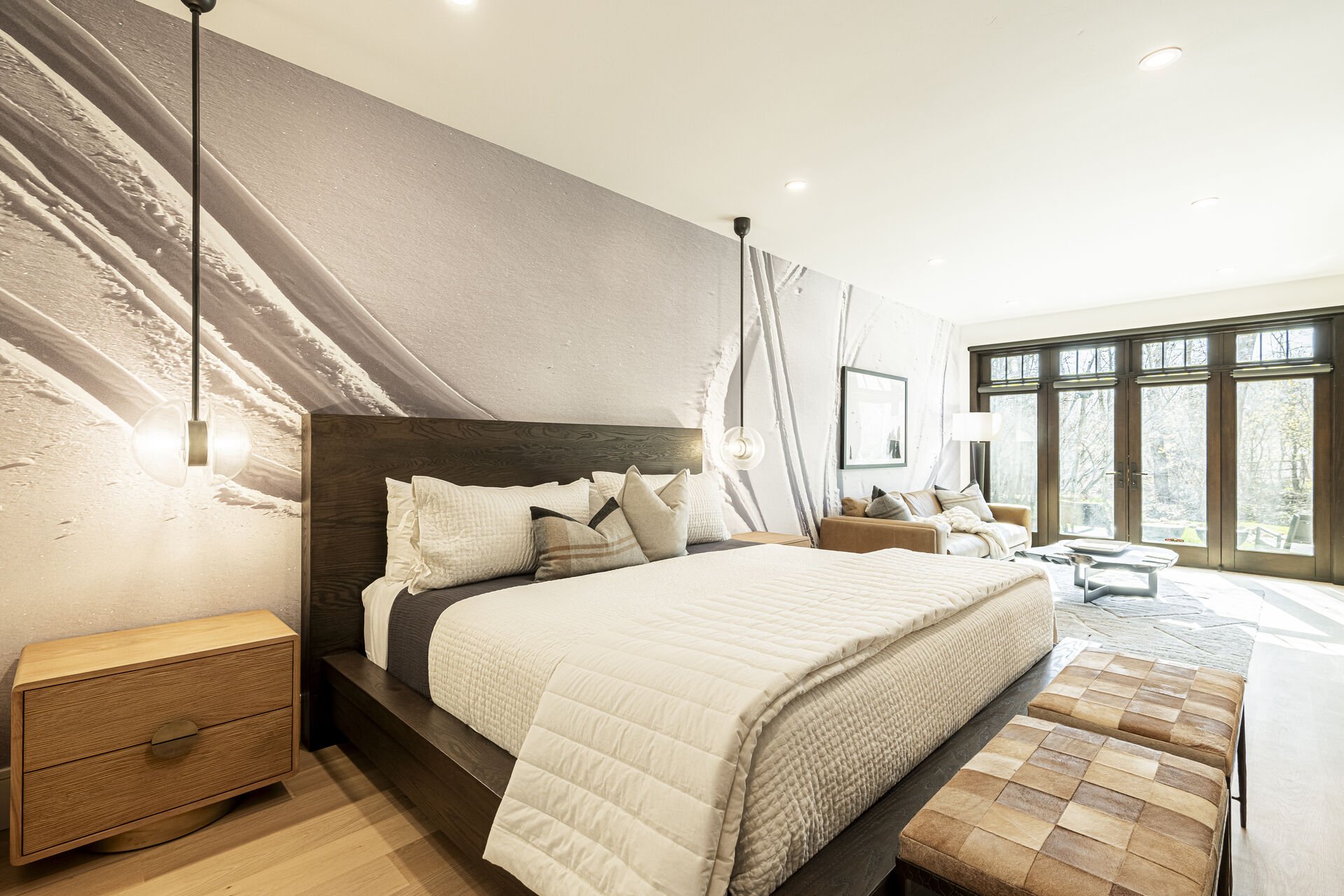 Sun Peak Manor House - Lower  Level Guest Bedroom 7 with a king bed, smart TV and en suite