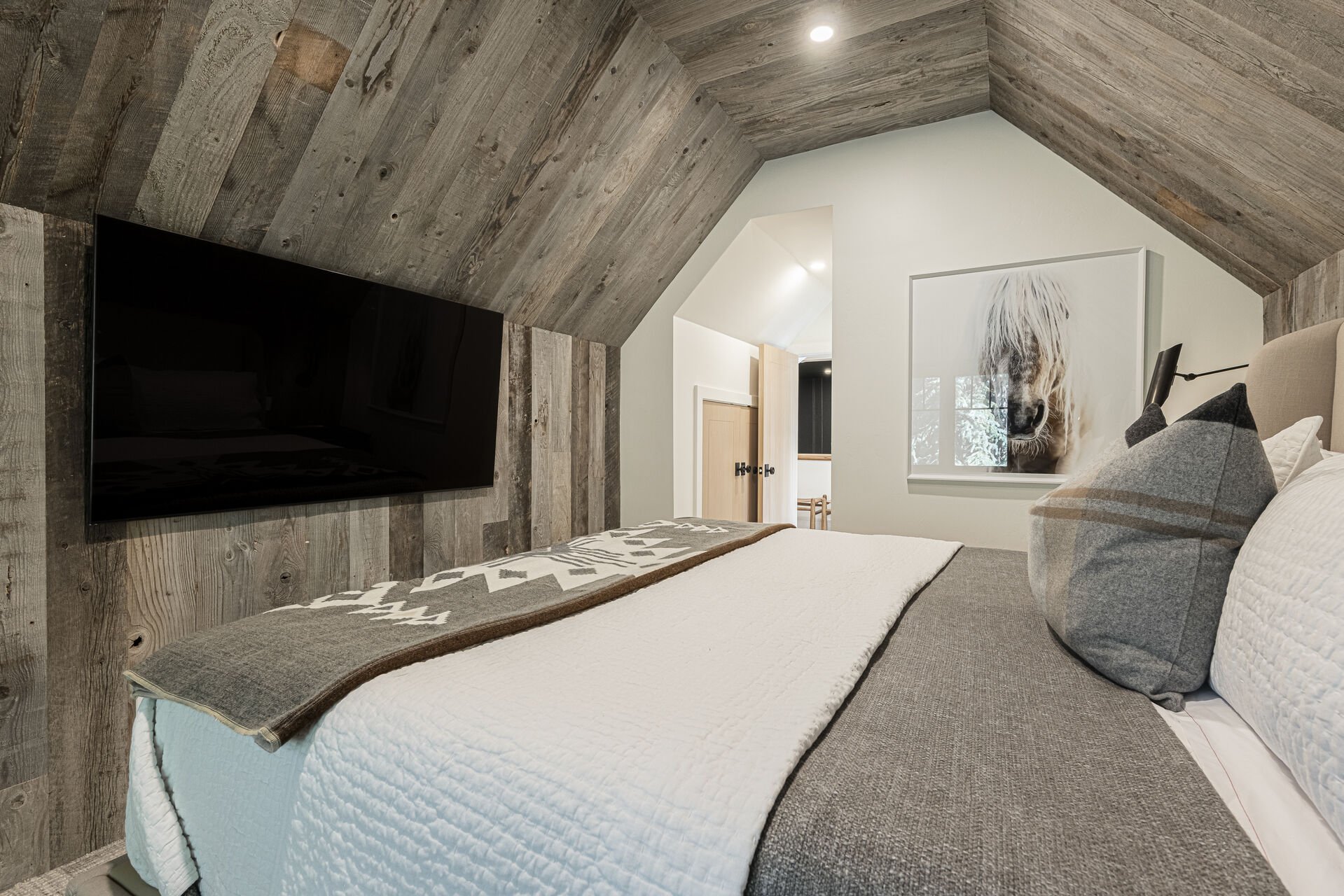 Sun Peak Manor House - Guest Bedroom 4 with a king bed, smart TV and en suite