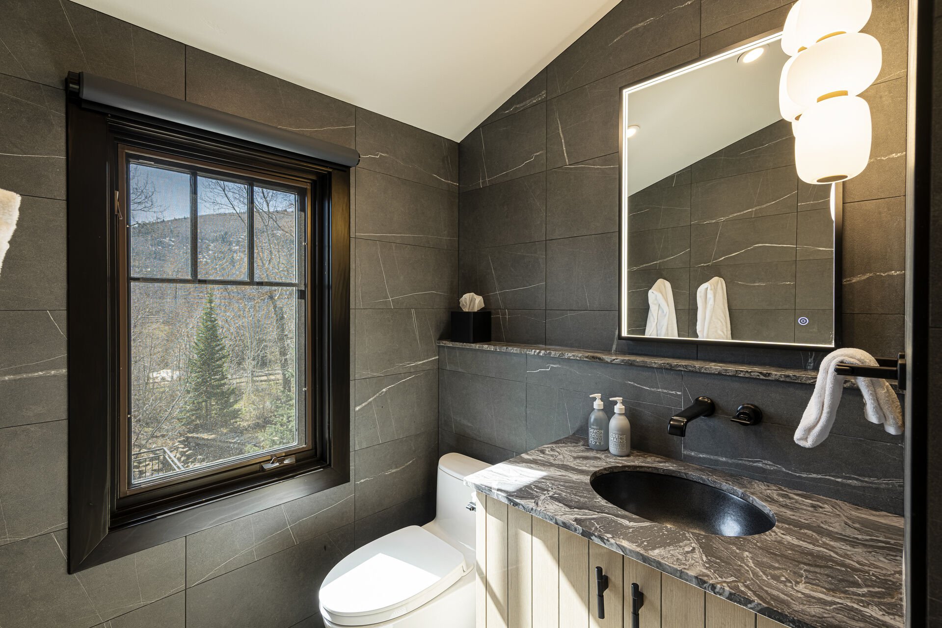 Sun Peak Manor House - Guest Bedroom 4 en suite with lighted mirror