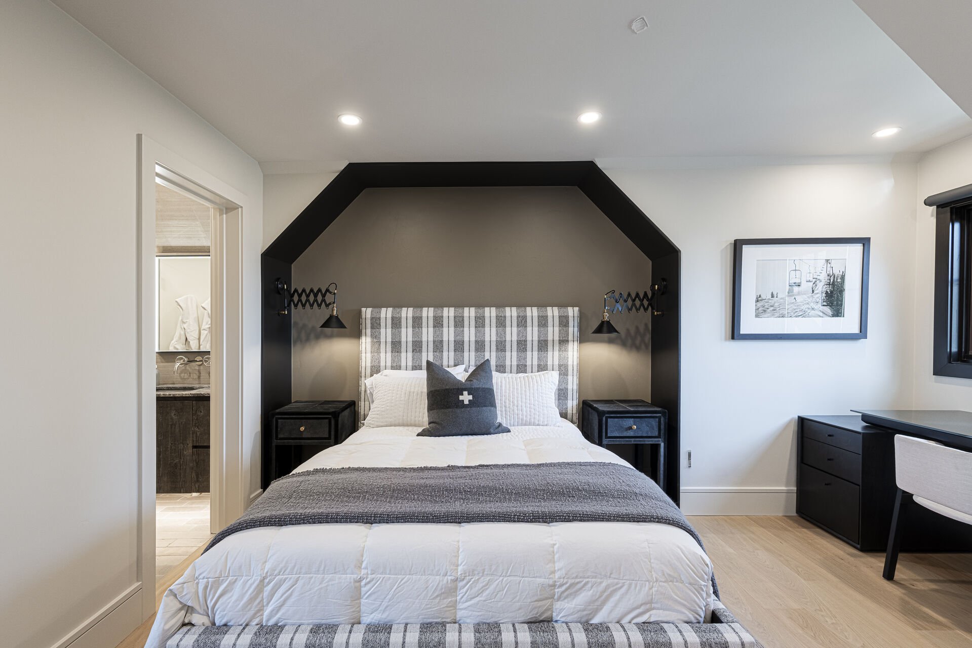 Sun Peak Manor House - Guest Bedroom 5 with a king bed and en suite