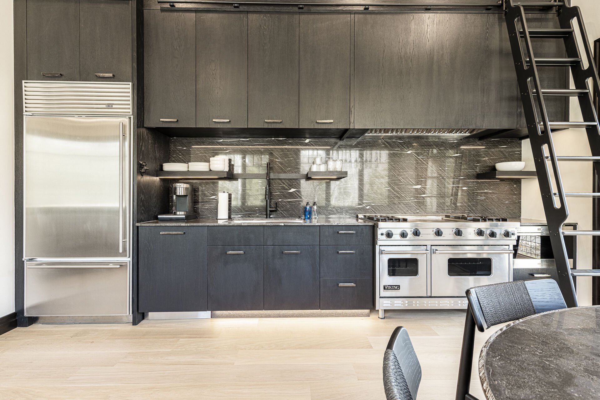 Peak 5 Cabin - SubZero refrigerators, Viking range, and dining area